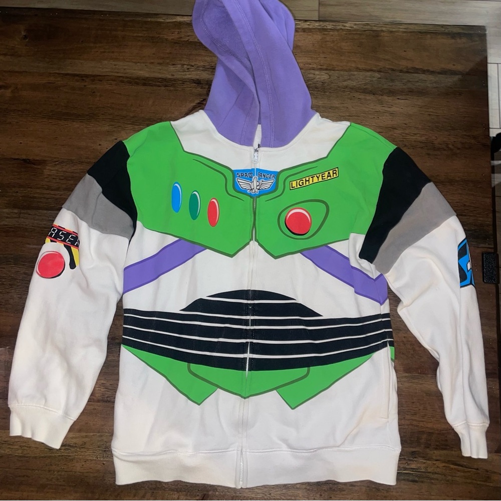 Kids XL (Adult XS) Disney Buzz Lightyear Zip Up Hoodie